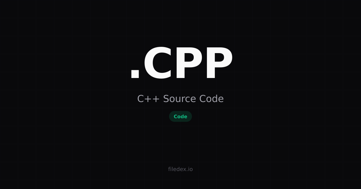 .CPP File — C++ Source Code | FileDex