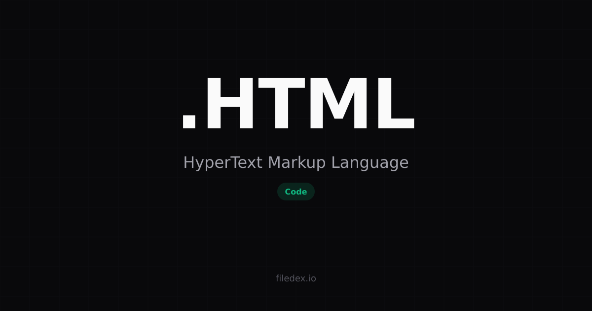 .HTML File — HyperText Markup Language | FileDex