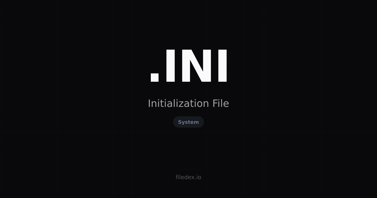 Initialization Files Meme .INI File — Initialization File | FileDex