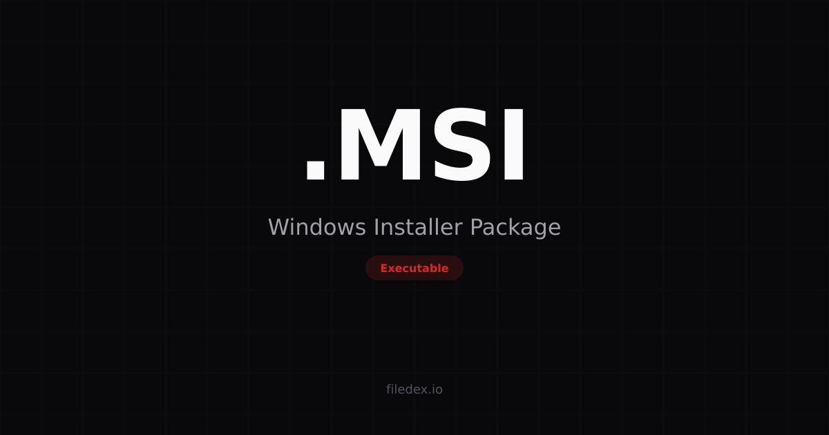 .MSI File — Windows Installer Package | FileDex