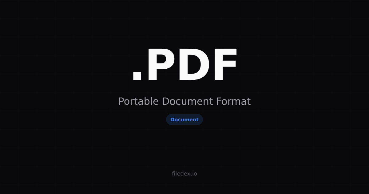 .PDF File — Portable Document Format | FileDex