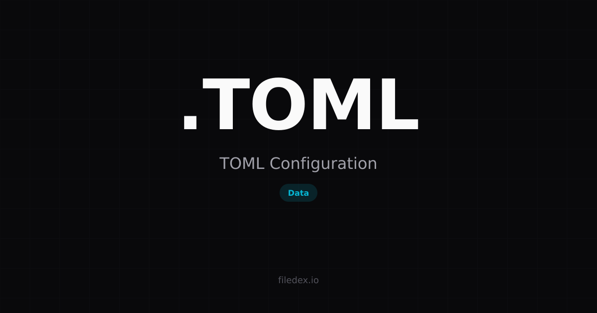 .TOML File — TOML Configuration | FileDex