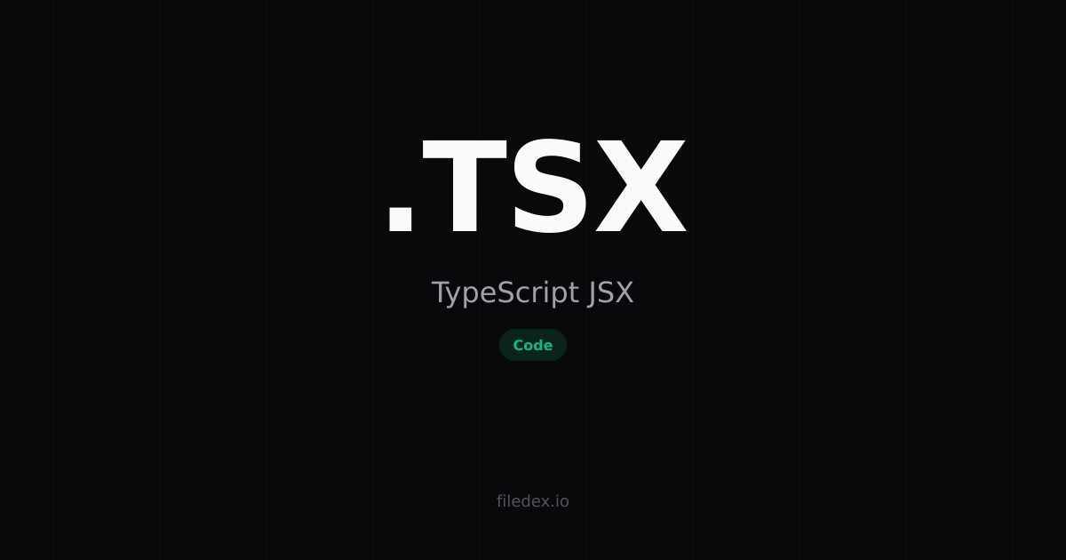 .TSX File — TypeScript JSX | FileDex