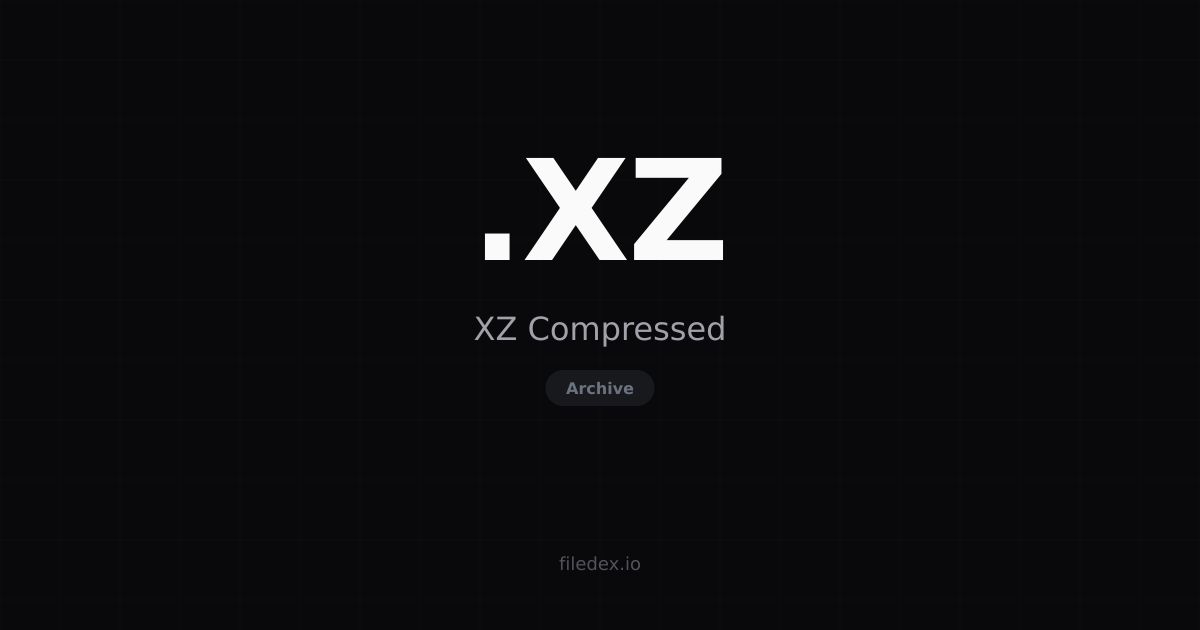 .XZ File — XZ Compressed | FileDex